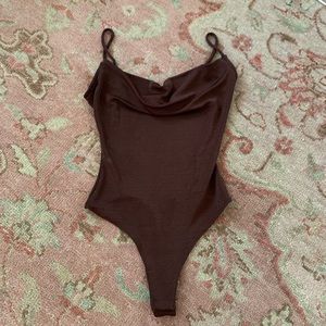 Free People cowl neck bodysuit🤎
